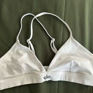 ALO Yoga White Athletic Bra Intimates